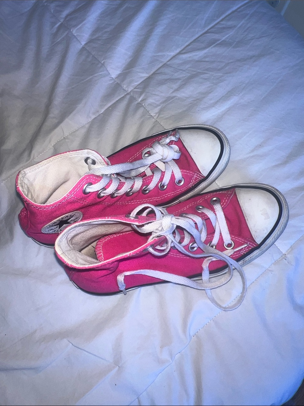 Converse Pink High Top Sneakers